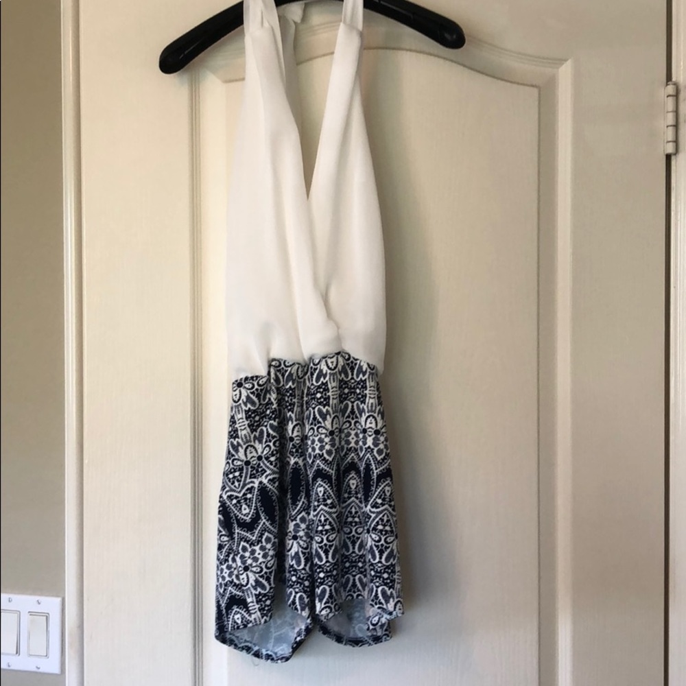 White and Blue romper